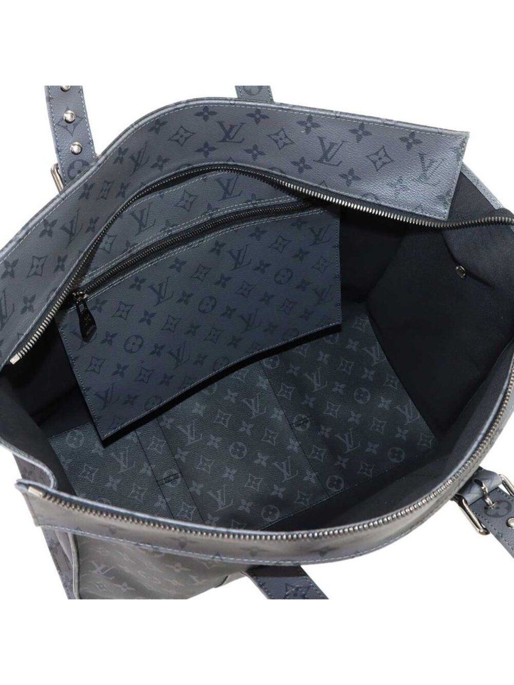 Louis Vuitton Monogram Eclipse Cabas Zip GM Tote Black - Picture 6 of 10